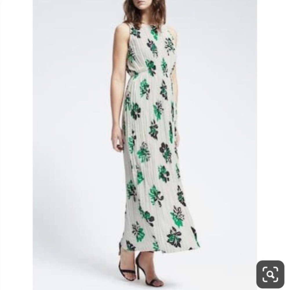 Gathered pleat maxi dress from Banana Republic